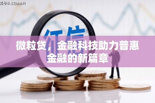 黄石港微粒贷，金融科技助力普惠金融的新篇章