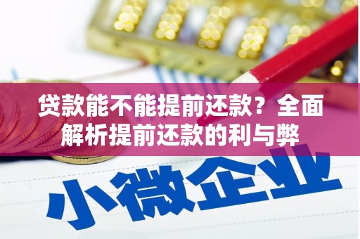 黄石港贷款能不能提前还款？全面解析提前还款的利与弊