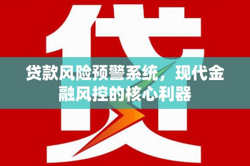 黄石港贷款风险预警系统，现代金融风控的核心利器