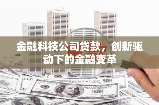 黄石港金融科技公司贷款，创新驱动下的金融变革