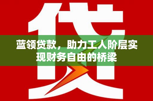 黄石港蓝领贷款，助力工人阶层实现财务自由的桥梁