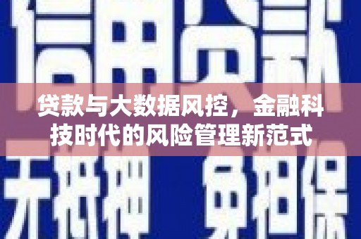 黄石港贷款与大数据风控，金融科技时代的风险管理新范式