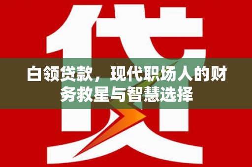 黄石港白领贷款，现代职场人的财务救星与智慧选择