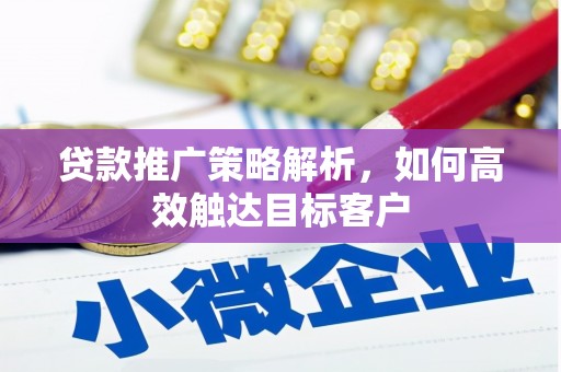 黄石港贷款推广策略解析，如何高效触达目标客户