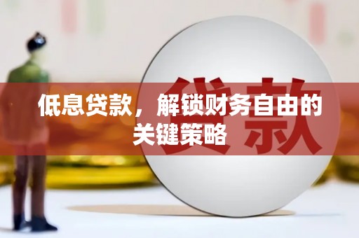 黄石港低息贷款，解锁财务自由的关键策略