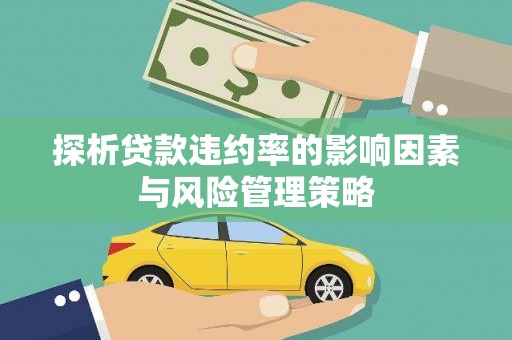 黄石港探析贷款违约率的影响因素与风险管理策略