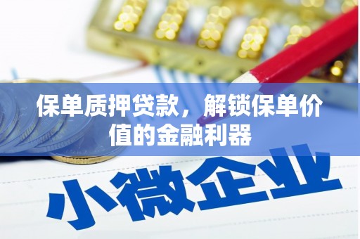 黄石港保单质押贷款，解锁保单价值的金融利器