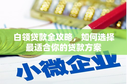 黄石港白领贷款全攻略，如何选择最适合你的贷款方案